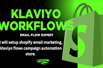 setup shopify email marketing, klaviyo flows campaign automation store