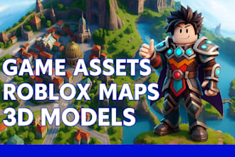 do custom roblox models and game assets, 3d maps, ugc accessories terrain design