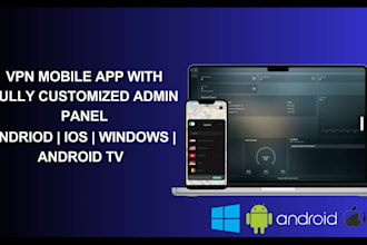vpn app with admin panel website android ios approval fully customized VPN