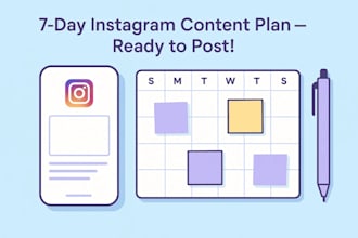 7 day instagram content plan with ideas captions  hashtags