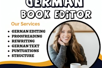 proofread and edit your german novel as german book editor