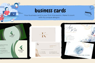 design unique and  professional business cards and visiting cards within 4 hours