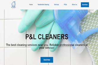 build wix cleaning service website, office cleaning, wix booking koala website