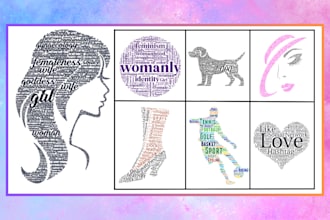 custom word cloud art and typography t shirt designs