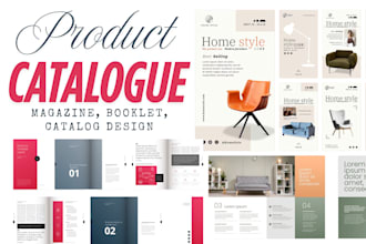 design professional product catalog design, catalogue design, booklet, magazine