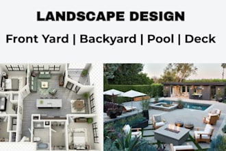 create stunning landscape designs for your front yard, backyard, pool, or deck