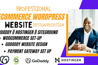 ecommerce wordpress website godaddy bluehost ionos hostinger namecheap sitegroun