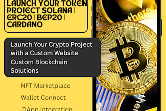 build solana crypto website erc20 bep20 token presale staking nft dapp cardano