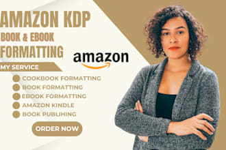 do cookbook design, do book formatting for amazon kdp, amazon ebook formatting