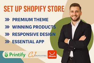 setup shopify store dropshipping store design