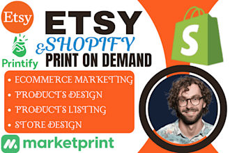 etsy print on demand shopify print on demand website promotion via printify lulu