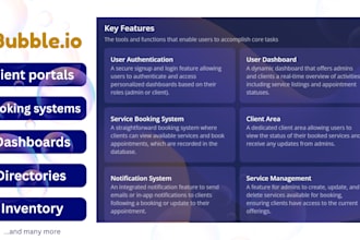 build your bubble app bubble mvp client portal dashboard booking system websites