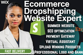 design or redesign shopify ecwid wix dropshipping  website shopify landing page