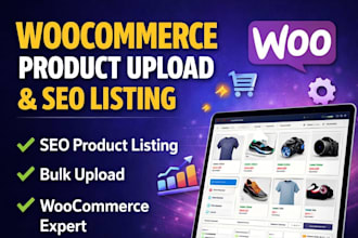 do wordpress data entry and woocommerce product upload