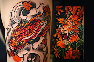 create a  traditional tattoo style design