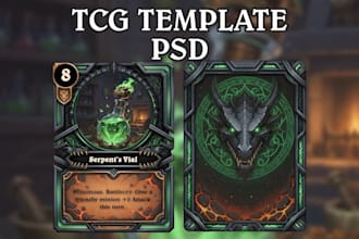 design custom fantasy tcg trading card game templates