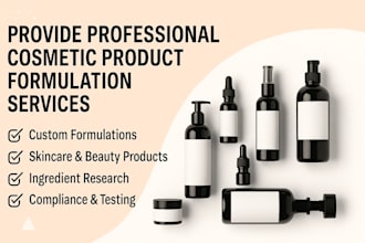 provide professional cosmetic product formulation services