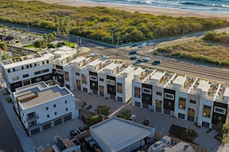 remodel story apartment render, 3d town building visualization, villa drone view