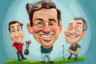 draw a cartoon caricature based on your photo
