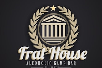 design fantastic alcoholic game bar logo