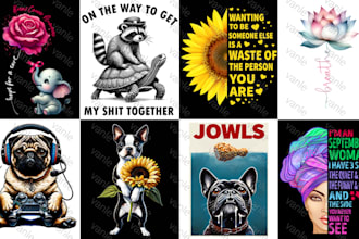 design high quality t shirt graphics for pod