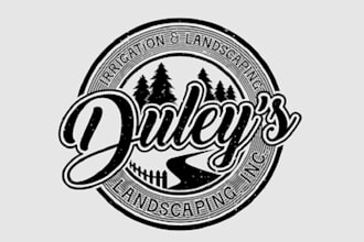 design monogram amazing landscaping logo