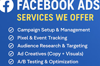 create and manage high converting facebook ads for sales and lead genera