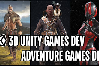 do 3d unity game development, unity developer, unreal engine, unity game