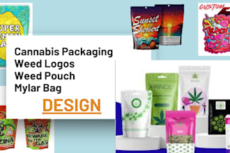 design cannabis packaging weed pouch mylar bag weed logo cannabis