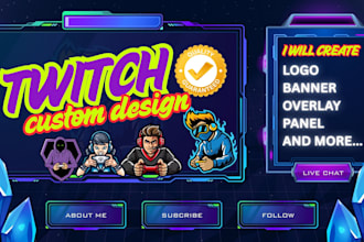 create a custom twitch logo, banner, overlay, panel and more