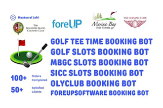 build golf tee time bot, resy reservation bot, hotel booking, golf teeoff bot