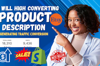 write product description shopify description etsy shopify product listing SEO