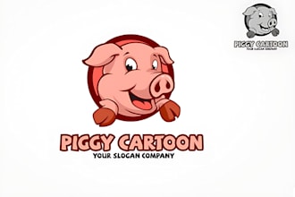 create product piggy bank logo design