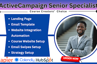 setup active campaign automation activecampaign landing page, and email campaign