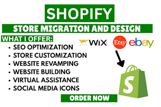 copy clone move transfer migrate design wix etsy prestashop wordpress to shopify