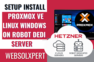 setup proxmox ve hetzner dedicated server vmware install linux windows vms