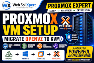 setup proxmox dedicated server migrate vm from openvz to kvm vps virtual machine