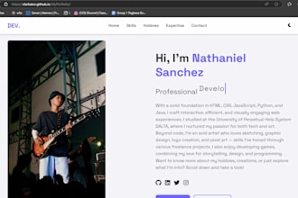 code a static website using HTML, CSS, and javascript