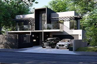 design 3d australian,moroccan and francias building with rendering interior ,vr