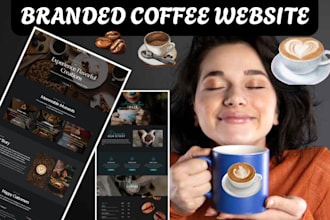 build branded coffee shopify store cafe dropshipping website coffee website