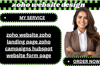 design zoho website zoho landing page zoho campaigns hubspot website form page