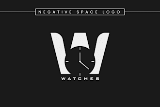 make a creative negative space logo design for your business