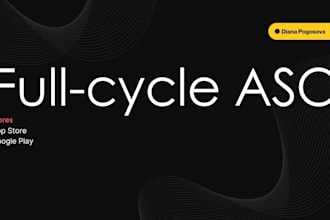 conduct a full cycle of aso for your app as well as perform individual tasks
