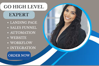 be your go high level expert,go high level sales funnel,landing page,website