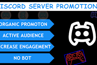 grow increase and promote your discord server to gain more members discord promo