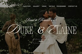 design a custom wedding website to showcase your big day
