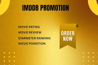 do promotion for your imdb profile, page, movie with rating