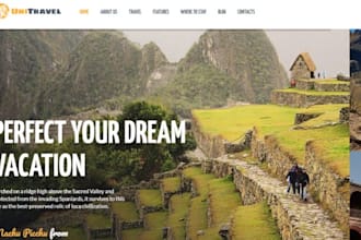 build wix travel agency affiliate tourism tour and booking website landing page