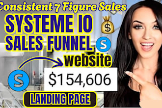 design systeme io sale funnel,landing page design in systeme io website