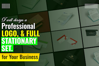 design logo and full business stationery set